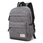 Universal Multi-Function Canvas Cloth Laptop Computer Shoulders Backpack Students Bag for 13-15 inch, Size: 36x25x10cm(Grey)