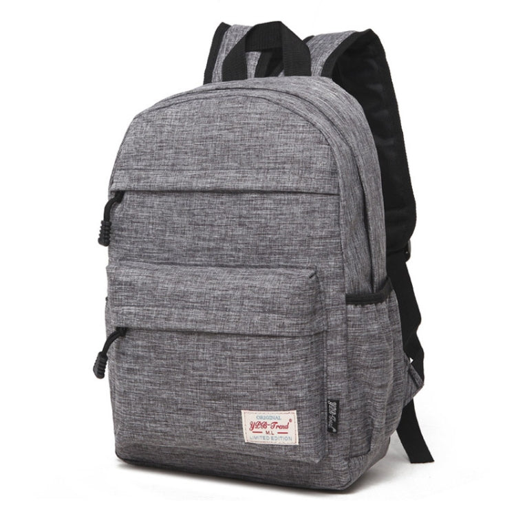 Universal Multi-Function Canvas Cloth Laptop Computer Shoulders Backpack Students Bag for 13-15 inch, Size: 36x25x10cm(Grey)