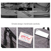 Universal Multi-Function Canvas Cloth Laptop Computer Shoulders Backpack Students Bag for 13-15 inch, Size: 36x25x10cm(Grey)