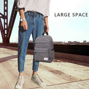 Universal Multi-Function Canvas Cloth Laptop Computer Shoulders Backpack Students Bag for 13-15 inch, Size: 36x25x10cm(Grey)
