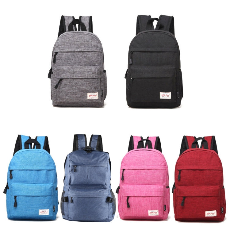 Universal Multi-Function Canvas Cloth Laptop Computer Shoulders Backpack Students Bag for 13-15 inch, Size: 36x25x10cm(Black)