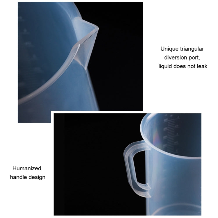 5000ml Food Grade PP Plastic Flask Digital Measuring Cup Cylinder Scale Measure Glass Lab Laboratory Tools(Transparent)