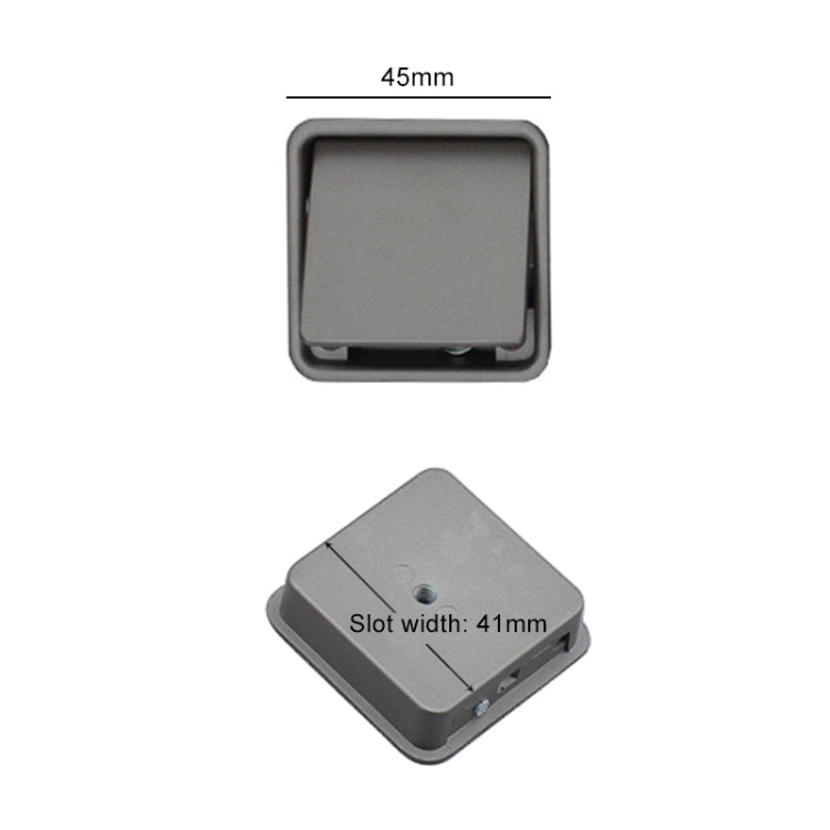 Simple Wardrobe Slotted Scrub Handle Concealed Recessed Drawer Invisible Handle, Single Hole (Grey)