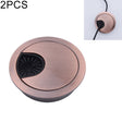 2 PCS Desk Computer Desktop Zinc Alloy Round Threading Box Hole Cover, Hole Diameter: 50mm (Red Bronze) - Furniture Accessories by PMC TechLife | Online Shopping South Africa | PMC TechLife