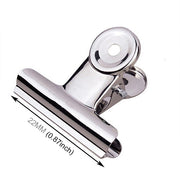 100PCS 22mm Silver Metal Stainless Steel Round Clip Notes Letter Paper Clip Office Bind Clip