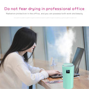Small-3 2W Humidifier Moisture Meter Moisturizing Instrument with LED Night Light, Water Tank Capacity: 260ml(Blue)