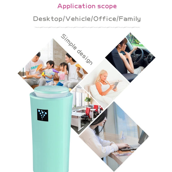 Small-3 2W Humidifier Moisture Meter Moisturizing Instrument with LED Night Light, Water Tank Capacity: 260ml(Blue)