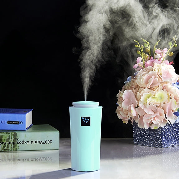 Small-3 2W Humidifier Moisture Meter Moisturizing Instrument with LED Night Light, Water Tank Capacity: 260ml(Blue)