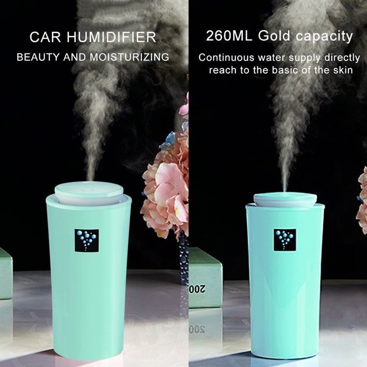 Small-3 2W Humidifier Moisture Meter Moisturizing Instrument with LED Night Light, Water Tank Capacity: 260ml(Blue)