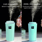 Small-3 2W Humidifier Moisture Meter Moisturizing Instrument with LED Night Light, Water Tank Capacity: 260ml(Blue)