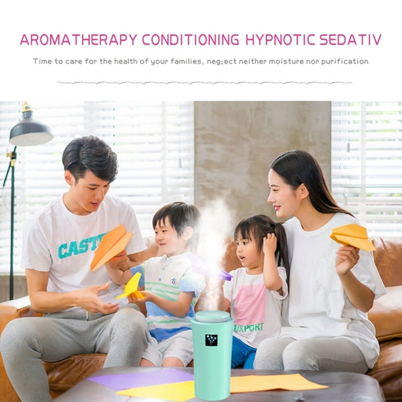 Small-3 2W Humidifier Moisture Meter Moisturizing Instrument with LED Night Light, Water Tank Capacity: 260ml(Blue)