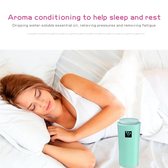Small-3 2W Humidifier Moisture Meter Moisturizing Instrument with LED Night Light, Water Tank Capacity: 260ml(Blue)