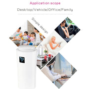 Small-3 2W Humidifier Moisture Meter Moisturizing Instrument with LED Night Light, Water Tank Capacity: 260ml(White)