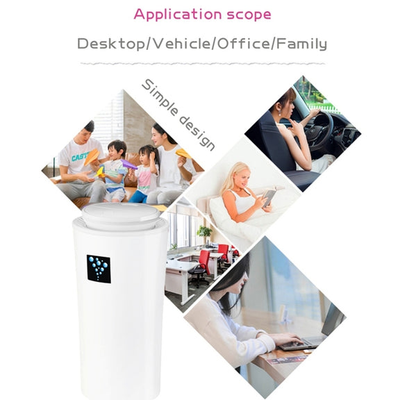 Small-3 2W Humidifier Moisture Meter Moisturizing Instrument with LED Night Light, Water Tank Capacity: 260ml(White)