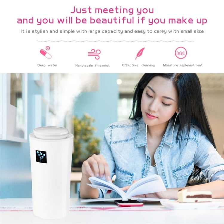 Small-3 2W Humidifier Moisture Meter Moisturizing Instrument with LED Night Light, Water Tank Capacity: 260ml(White)
