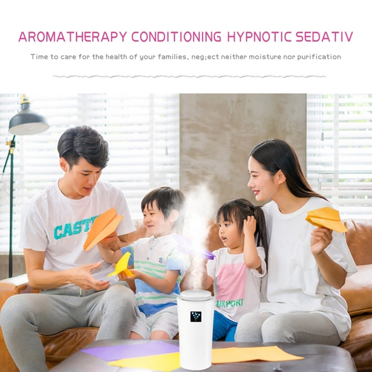 Small-3 2W Humidifier Moisture Meter Moisturizing Instrument with LED Night Light, Water Tank Capacity: 260ml(White)