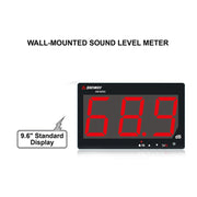 SNDWAY SW525B Wall-mounted DB Sound Level Meter Noise Tester with USB Data Storage Transfer & USB Communication