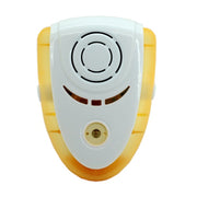 6W Electronic Ultrasonic Electromagnetic Wave Anti Mosquito Rat Insect Pest Repeller with Light, US Plug, AC 90-240V, Random Color Delivery (Yellow)