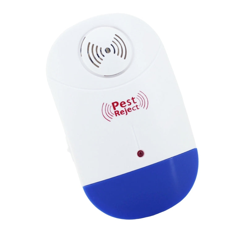 Electronic Ultrasonic Mosquito Rat Pest Control Repeller with LED Light, US Plug, AC90V-250V (White+Blue)