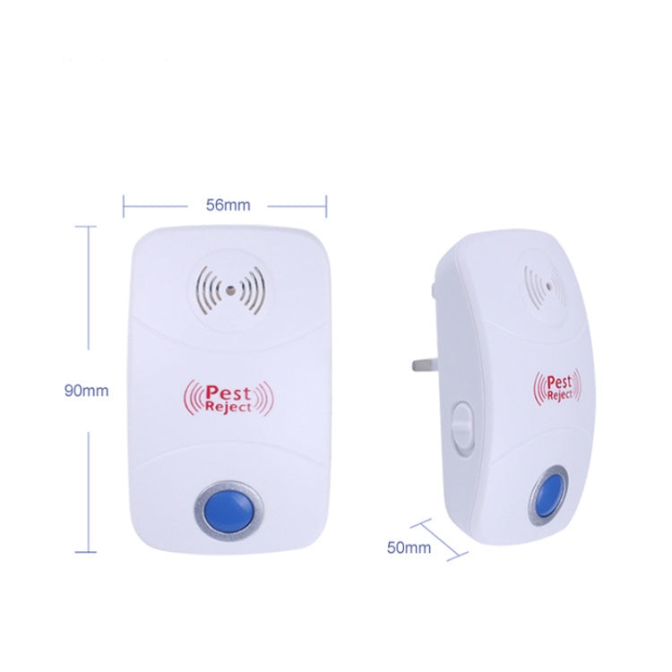 Electronic Ultrasonic Mosquito Rat Pest Control Repeller with LED Light, US Plug, AC90V-250V(White)