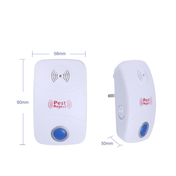 Electronic Ultrasonic Mosquito Rat Pest Control Repeller with LED Light, US Plug, AC90V-250V(White)