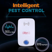 Electronic Ultrasonic Mosquito Rat Pest Control Repeller with LED Light, US Plug, AC90V-250V(White)