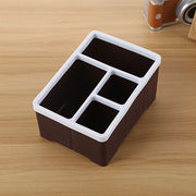 Desktop Storage Organizer Remote Control Caddy Holde for Desk Office Supplies(Coffee)