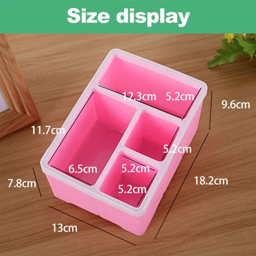 Desktop Storage Organizer Remote Control Caddy Holde for Desk Office Supplies(Coffee)