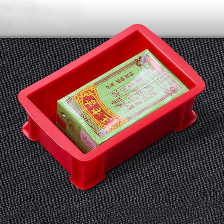 Thick Multi-function Material Box Brand New Flat Plastic Parts Box Tool Box, Size: 15.6cm x 10.1cm x 5.3cm(Red)