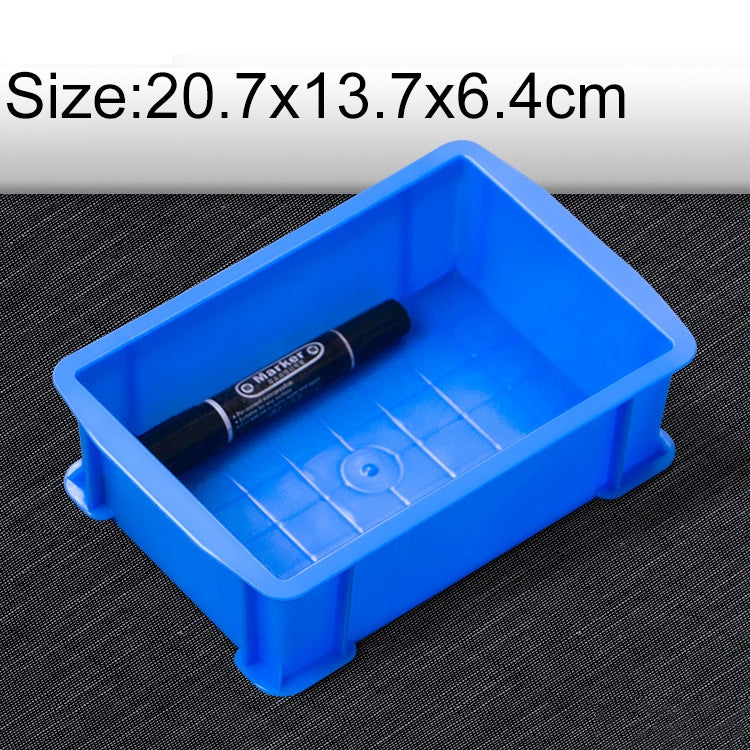 Thick Multi-function Material Box Brand New Flat Plastic Parts Box Tool Box, Size: 20.7cm x 13.7cm x 6.4cm(Blue)