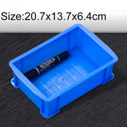 Thick Multi-function Material Box Brand New Flat Plastic Parts Box Tool Box, Size: 20.7cm x 13.7cm x 6.4cm(Blue)