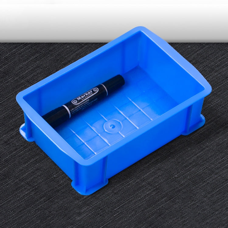 Thick Multi-function Material Box Brand New Flat Plastic Parts Box Tool Box, Size: 20.7cm x 13.7cm x 6.4cm(Blue)