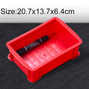 Thick Multi-function Material Box Brand New Flat Plastic Parts Box Tool Box, Size: 20.7cm x 13.7cm x 6.4cm(Red)