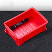 Thick Multi-function Material Box Brand New Flat Plastic Parts Box Tool Box, Size: 20.7cm x 13.7cm x 6.4cm(Red)