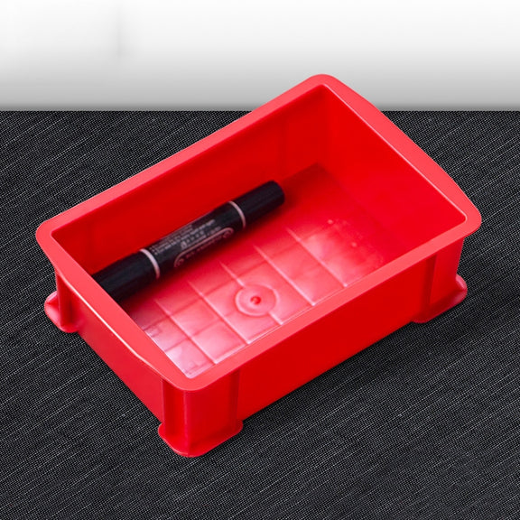 Thick Multi-function Material Box Brand New Flat Plastic Parts Box Tool Box, Size: 20.7cm x 13.7cm x 6.4cm(Red)