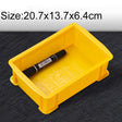 Thick Multi-function Material Box Brand New Flat Plastic Parts Box Tool Box, Size: 20.7cm x 13.7cm x 6.4cm(Yellow) - Storage Bags & Boxes by PMC TechLife | Online Shopping South Africa | PMC TechLife | Buy Now Pay Later Mobicred