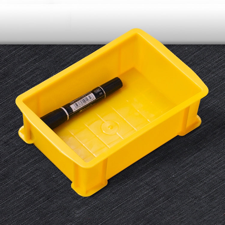 Thick Multi-function Material Box Brand New Flat Plastic Parts Box Tool Box, Size: 20.7cm x 13.7cm x 6.4cm(Yellow)
