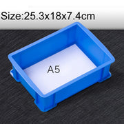 Thick Multi-function Material Box Brand New Flat Plastic Parts Box Tool Box, Size: 25.3cm x 18cm x 7.4cm(Blue)
