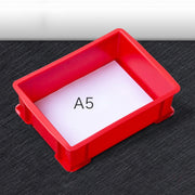 Thick Multi-function Material Box Brand New Flat Plastic Parts Box Tool Box, Size: 25.3cm x 18cm x 7.4cm(Red)