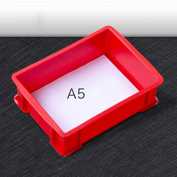 Thick Multi-function Material Box Brand New Flat Plastic Parts Box Tool Box, Size: 25.3cm x 18cm x 7.4cm(Red)