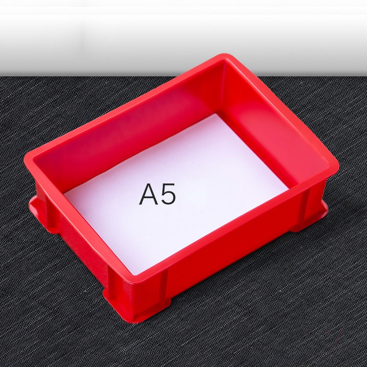 Thick Multi-function Material Box Brand New Flat Plastic Parts Box Tool Box, Size: 25.3cm x 18cm x 7.4cm(Red)