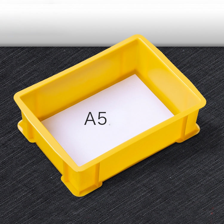 Thick Multi-function Material Box Brand New Flat Plastic Parts Box Tool Box, Size: 25.3cm x 18cm x 7.4cm(Yellow)