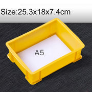 Thick Multi-function Material Box Brand New Flat Plastic Parts Box Tool Box, Size: 25.3cm x 18cm x 7.4cm(Yellow)