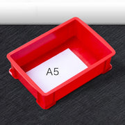Thick Multi-function Material Box Brand New Flat Plastic Parts Box Tool Box, Size: 30.2cm x 20.9cm x 8.3cm(Red)