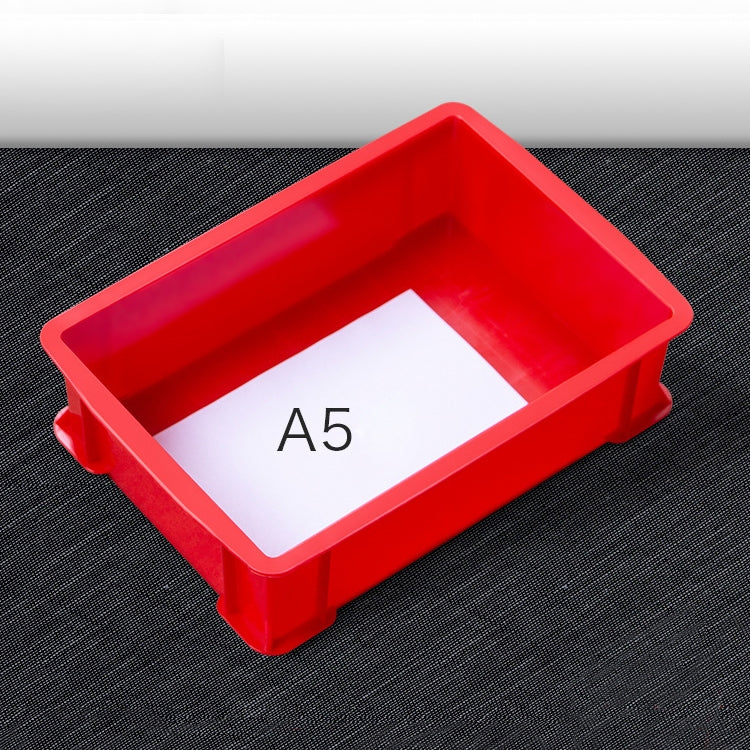 Thick Multi-function Material Box Brand New Flat Plastic Parts Box Tool Box, Size: 30.2cm x 20.9cm x 8.3cm(Red)