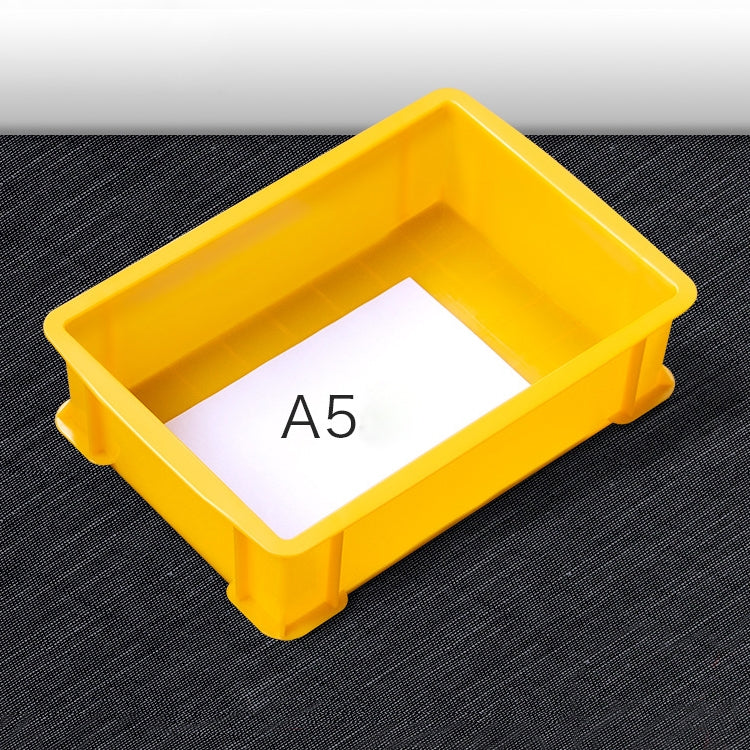 Thick Multi-function Material Box Brand New Flat Plastic Parts Box Tool Box, Size: 30.2cm x 20.9cm x 8.3cm(Yellow)