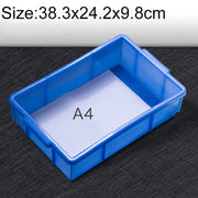 Thick Multi-function Material Box Brand New Flat Plastic Parts Box Tool Box, Size: 38.3cm x 24.2cm x 9.8cm(Blue)