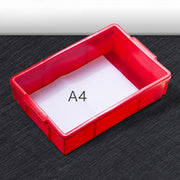 Thick Multi-function Material Box Brand New Flat Plastic Parts Box Tool Box, Size: 38.3cm x 24.2cm x 9.8cm(Red)