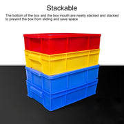 Thick Multi-function Material Box Brand New Flat Plastic Parts Box Tool Box, Size: 38.3cm x 24.2cm x 9.8cm(Red)