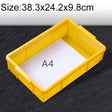 Thick Multi-function Material Box Brand New Flat Plastic Parts Box Tool Box, Size: 38.3cm x 24.2cm x 9.8cm(Yellow) - Storage Bags & Boxes by PMC TechLife | Online Shopping South Africa | PMC TechLife | Buy Now Pay Later Mobicred